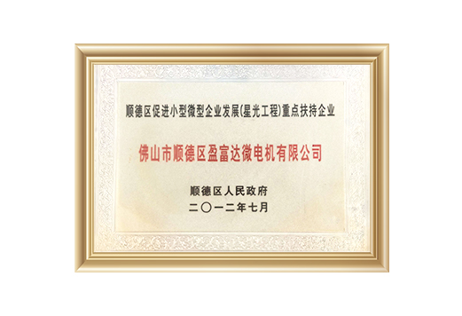 促进小型微型企业发展(星光工程)重点扶持企业